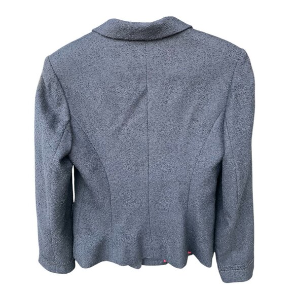 Vintage 90s Womens Black Blazer Frog Closures Soutache Trim Size‎ 14 Made in USA - Picture 8 of 10